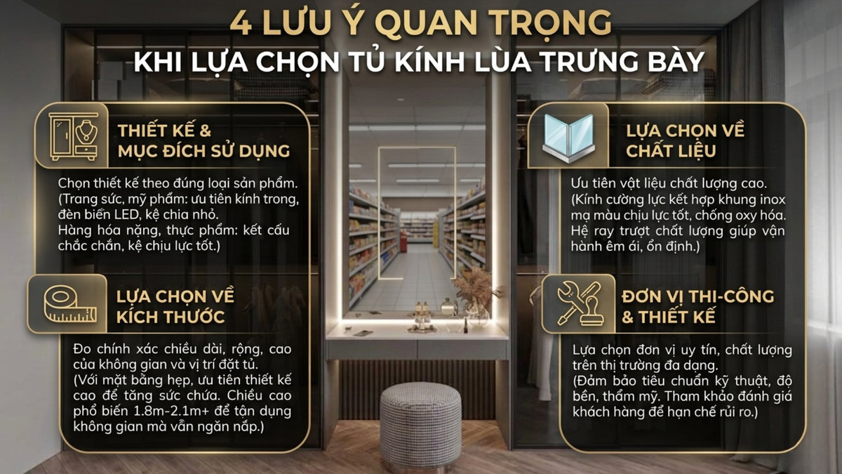 Tủ kính lùa cao cấp