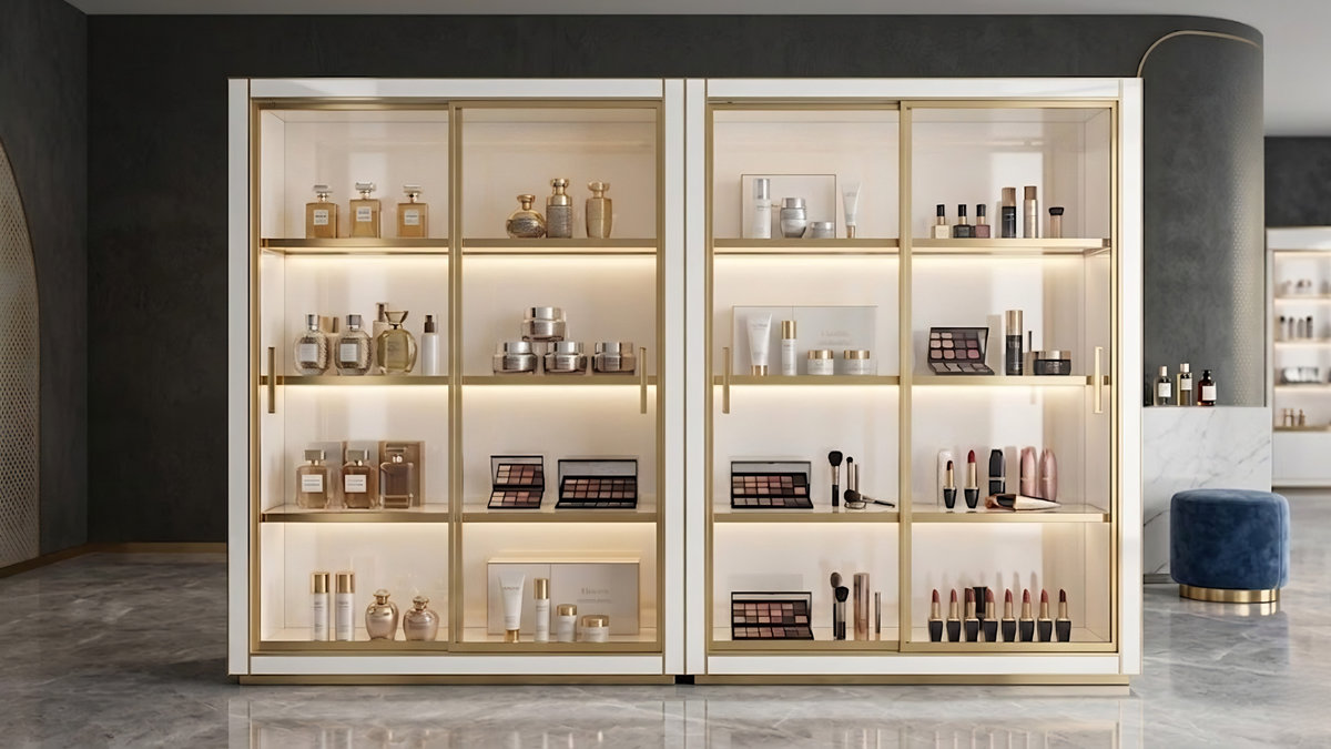 Tủ kính lùa showroom