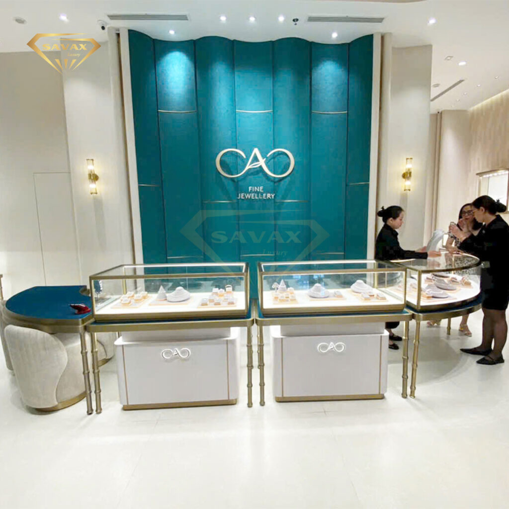SAVAX Luxury thiết kế và thi công tủ trưng bày trang sức cho Showroom CAO Fine Jewellery