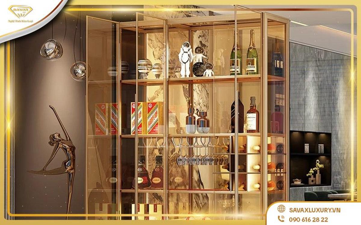 cách trưng bày tủ rượu đẹp