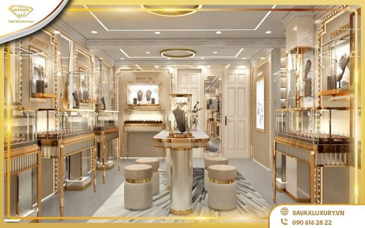 Tủ kính đèn LED đẹp