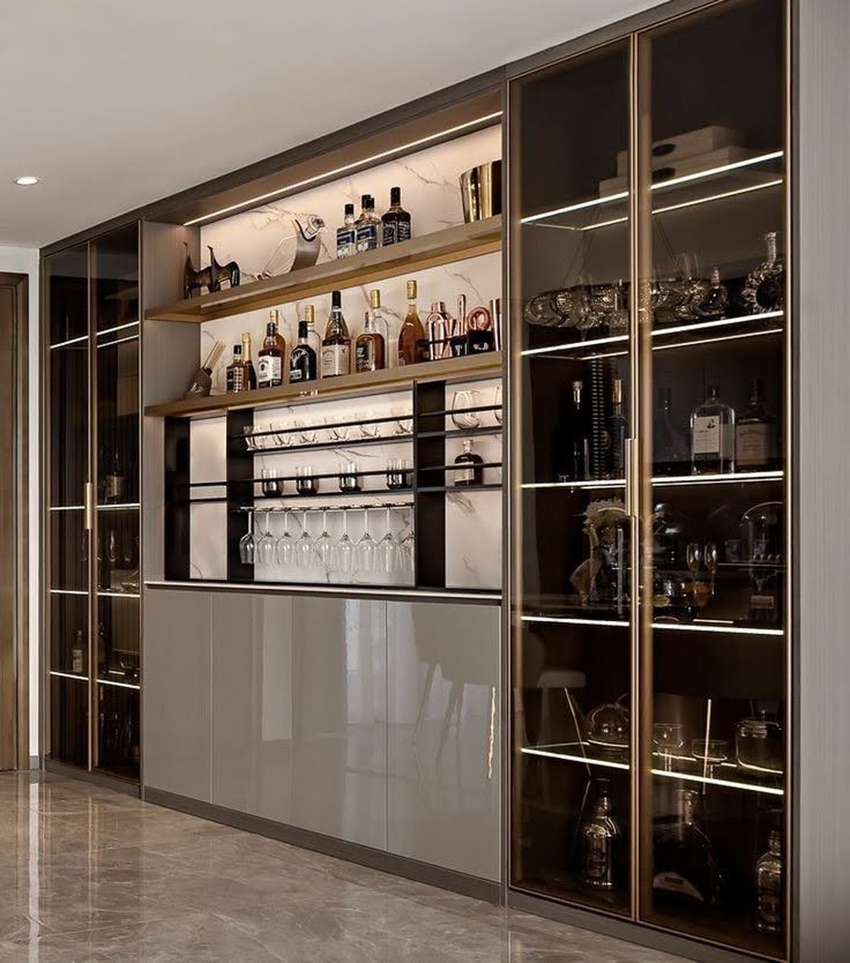Phụ kiện trang trí tủ rượu inox