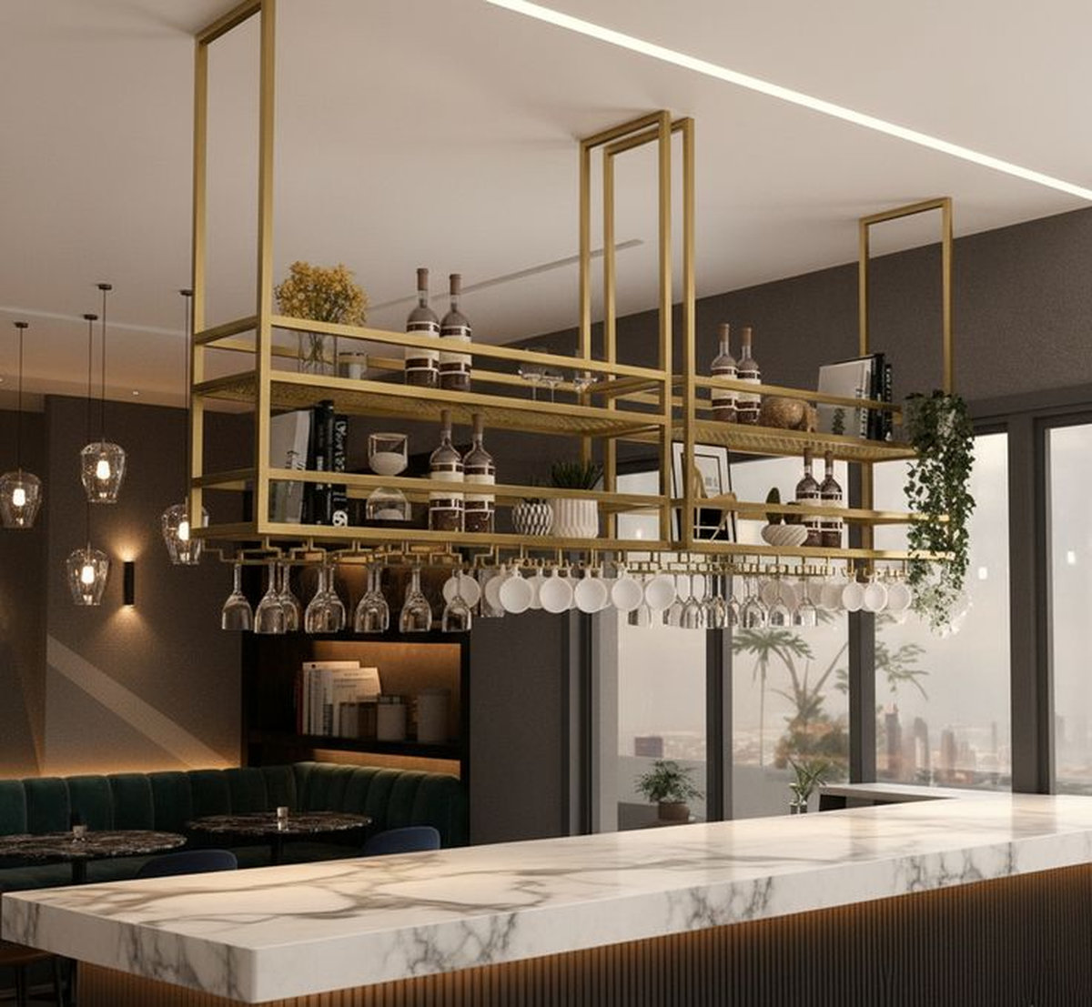 Phụ kiện trang trí tủ rượu treo ly